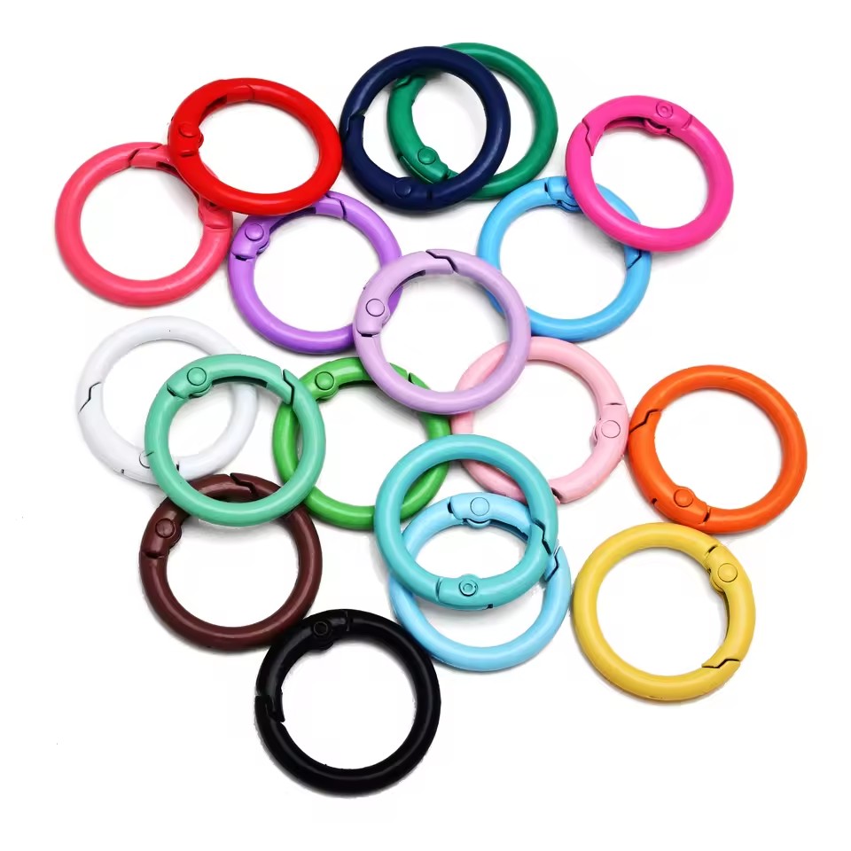 Circle Hook Set - 10Pcs Colorful 24mm Alloy Trigger Round