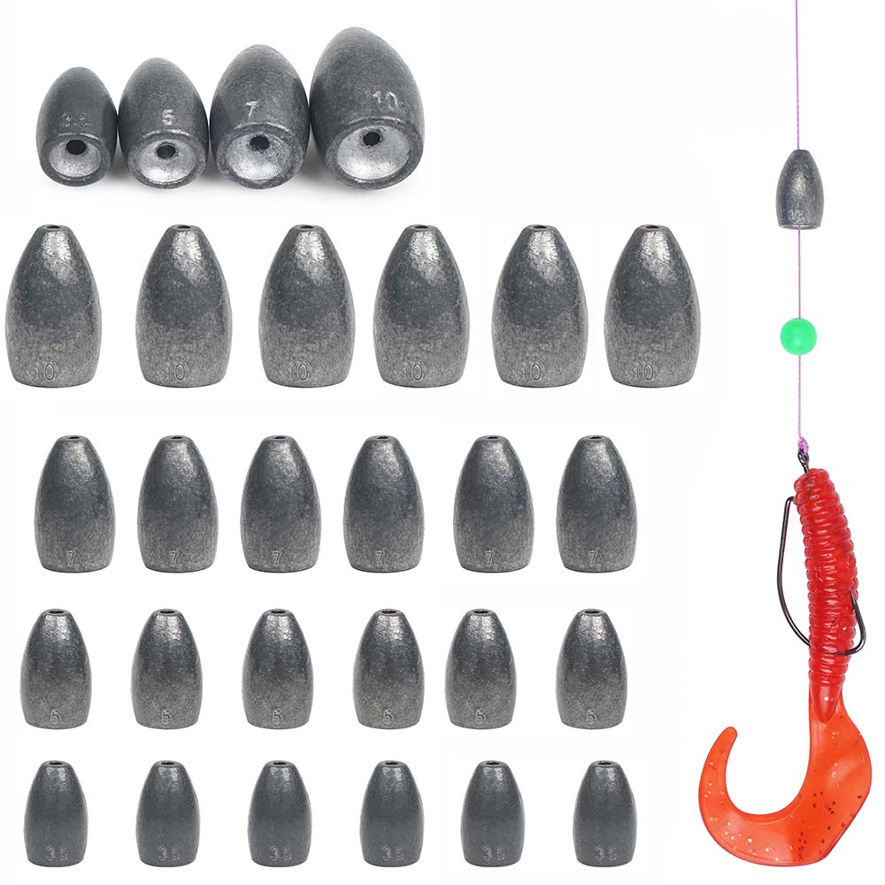Fishing Equipment Shop - Bullet Fishing Sinkers Weights Kit Flipping