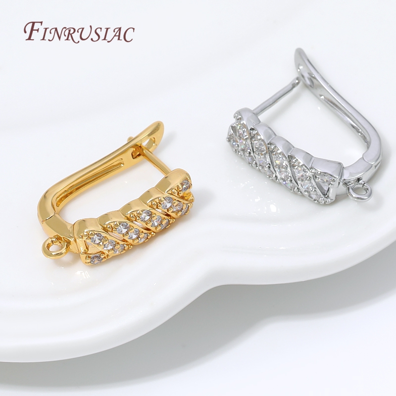 Circle Hook Set - 18K Gold Plated Cubic Zirconia Huggie