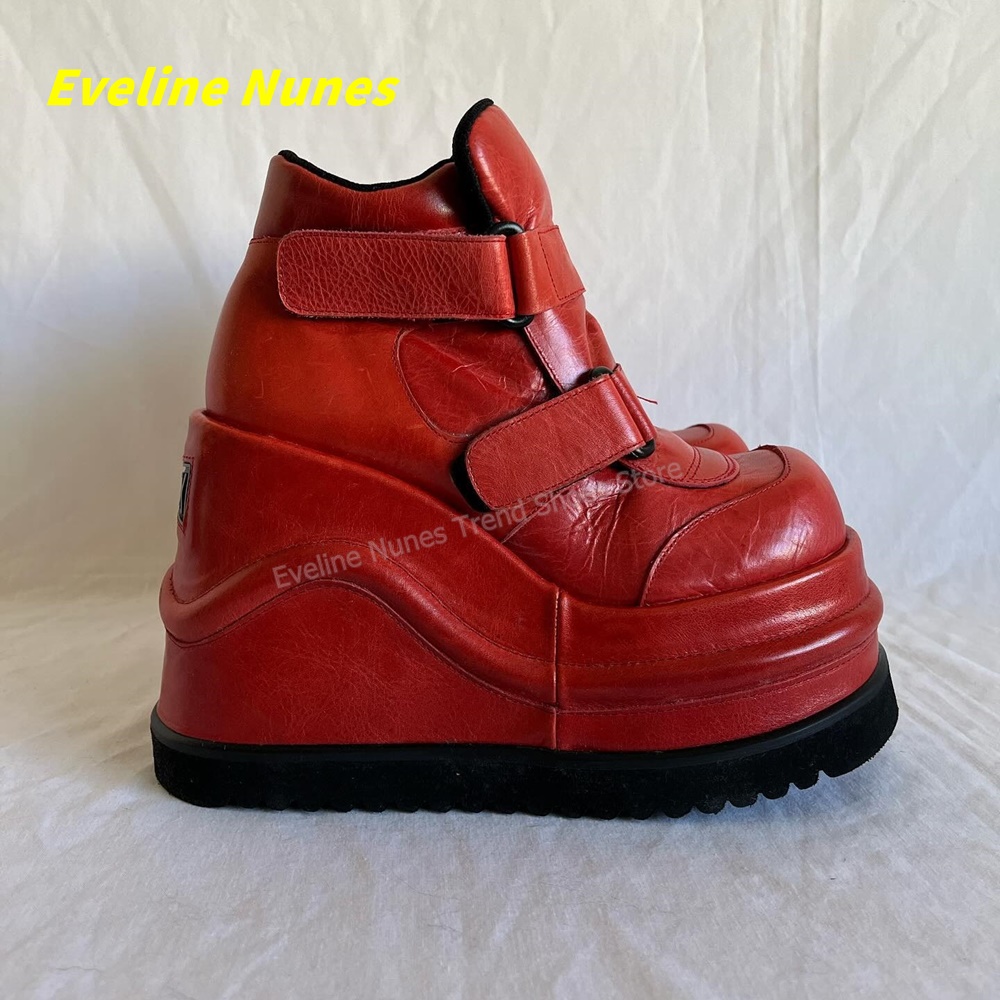 Y2K Gothic Red Wedge Platform  - Circle Hook Set review and price