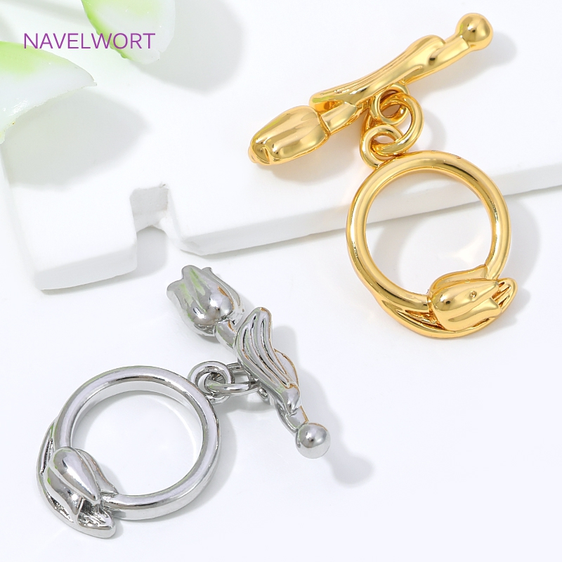 18K Gold Plated Brass Toggle C - Circle Hook Set review and price
