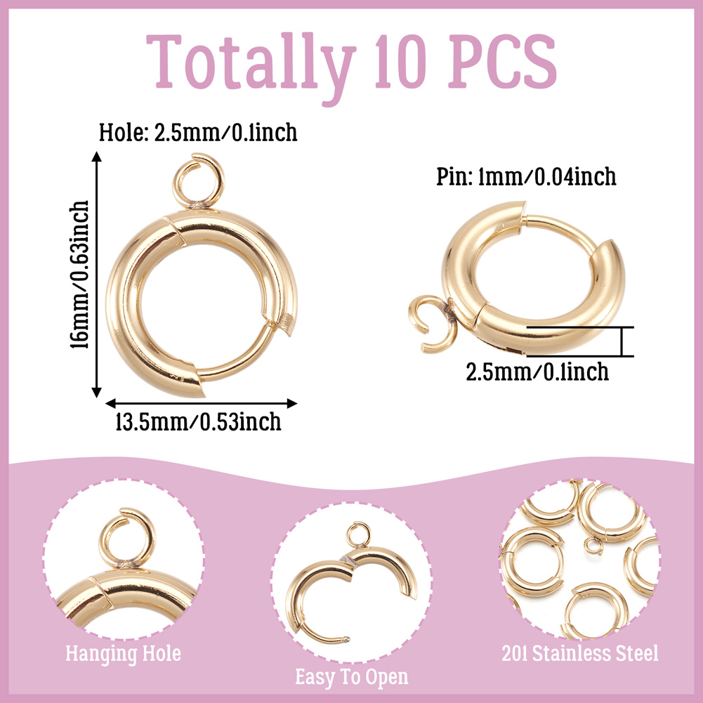 10pcs 201 Stainless Steel Hugg - Circle Hook Set review and price