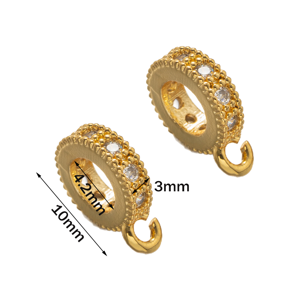 5pcs 18K Gold Plated Brass Zir - Circle Hook Set review and price