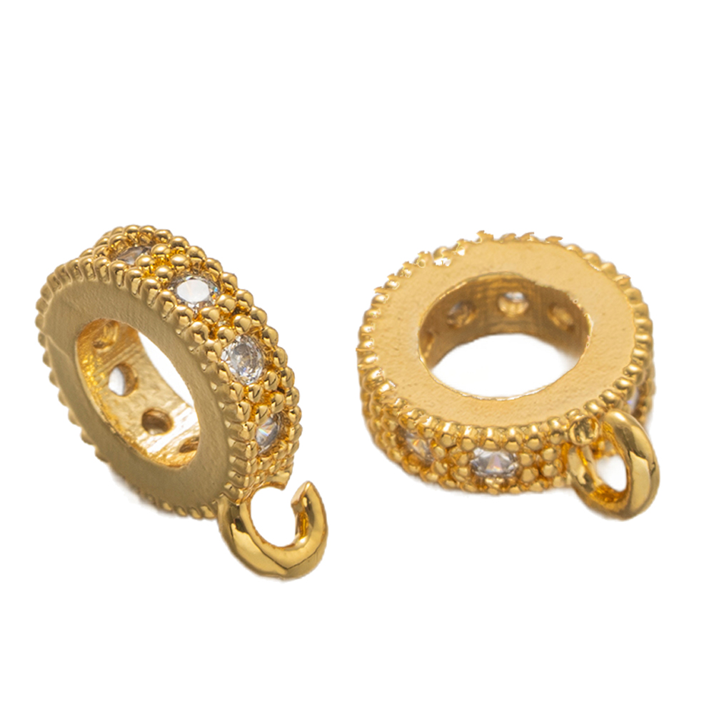 5pcs 18K Gold Plated Brass Zir - Circle Hook Set review and price