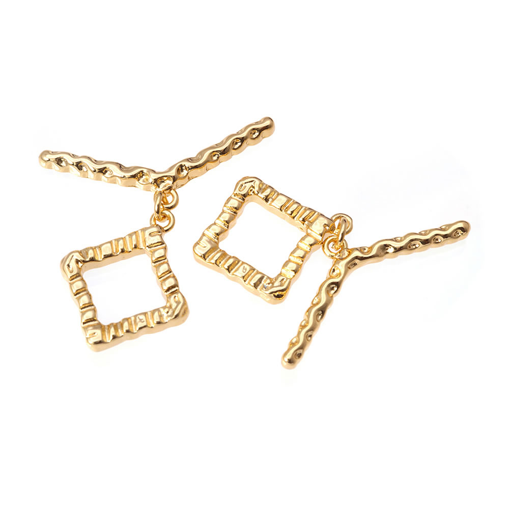 18K Gold Color Brass Square Sh - Circle Hook Set review and price